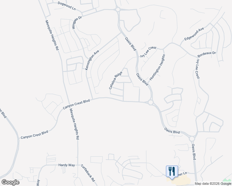 map of restaurants, bars, coffee shops, grocery stores, and more near 451 Verbena Lane in Mesquite