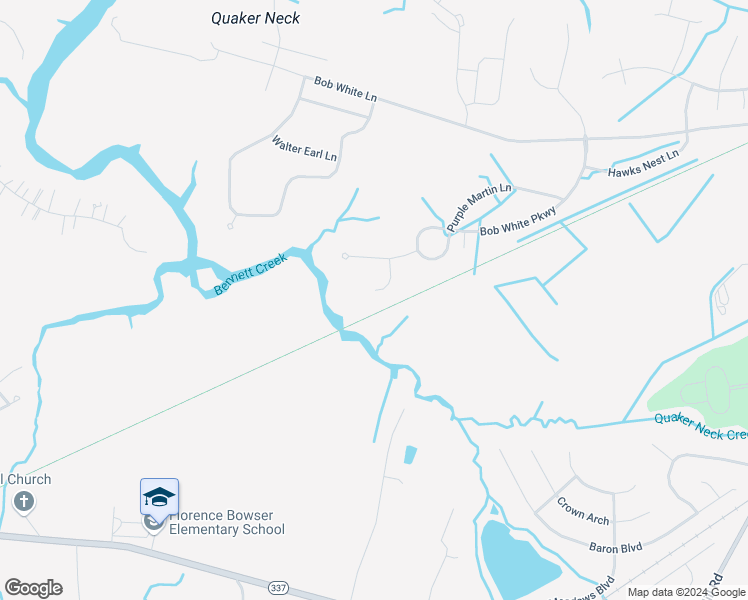 map of restaurants, bars, coffee shops, grocery stores, and more near 515 Peafowl Court in Suffolk