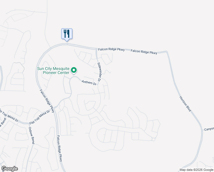 map of restaurants, bars, coffee shops, grocery stores, and more near 1280 Sidewinder Drive in Mesquite