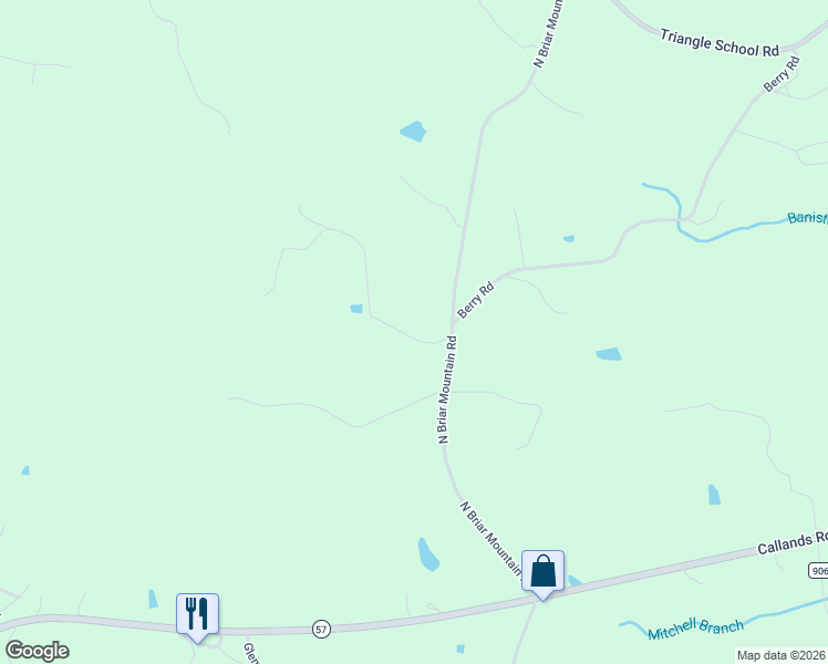 map of restaurants, bars, coffee shops, grocery stores, and more near 763 North Briar Mountain Road in Callands