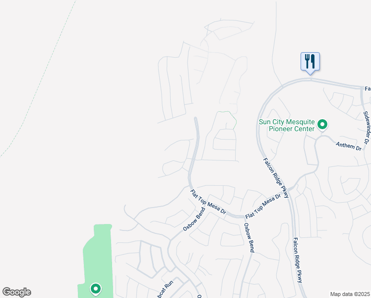 map of restaurants, bars, coffee shops, grocery stores, and more near 1294 Rainbow Ridge in Mesquite