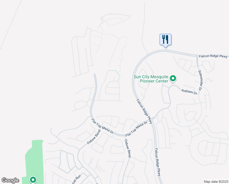 map of restaurants, bars, coffee shops, grocery stores, and more near 1361 White Water Way in Mesquite