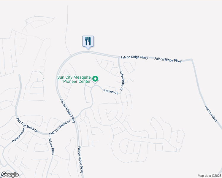 map of restaurants, bars, coffee shops, grocery stores, and more near 1111 Prairie Schooner Court in Mesquite