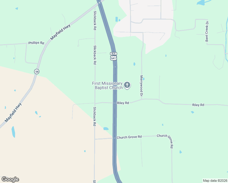 map of restaurants, bars, coffee shops, grocery stores, and more near U.S. 641 Spur in Benton