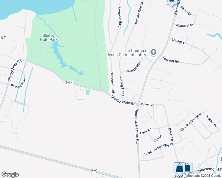 map of restaurants, bars, coffee shops, grocery stores, and more near 4573 Schooner Boulevard in Suffolk