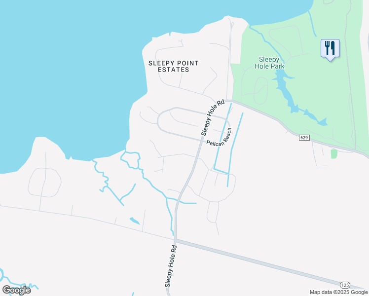 map of restaurants, bars, coffee shops, grocery stores, and more near 104 River Breeze Road in Suffolk