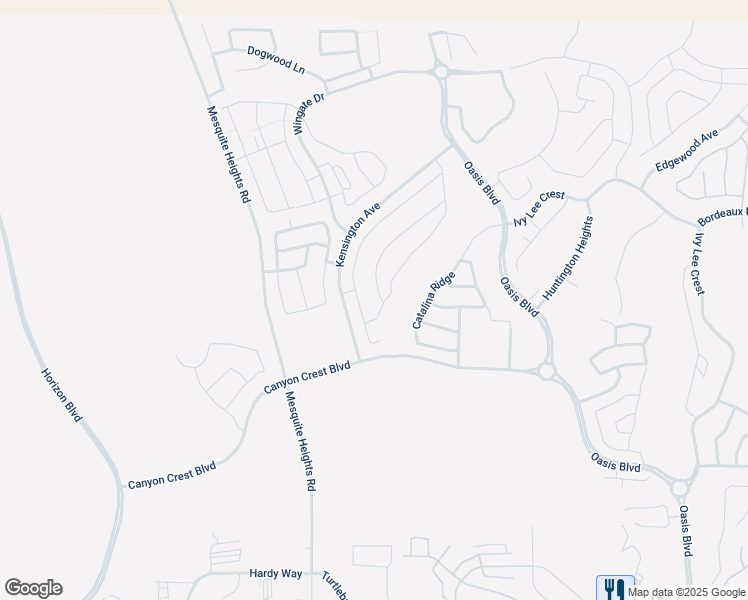 map of restaurants, bars, coffee shops, grocery stores, and more near 1341 Stonewall Bend in Mesquite