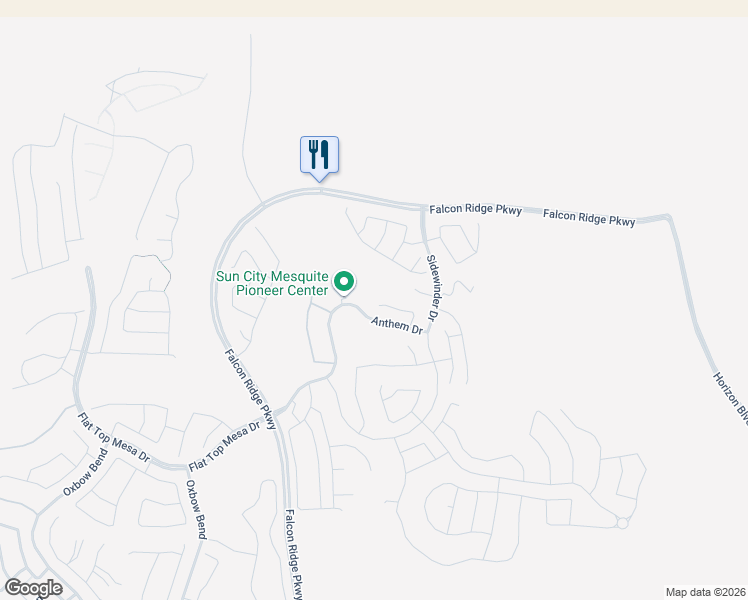 map of restaurants, bars, coffee shops, grocery stores, and more near 1120 Prairie Schooner Court in Mesquite