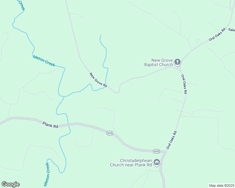 map of restaurants, bars, coffee shops, grocery stores, and more near New Grove Road in Kenbridge