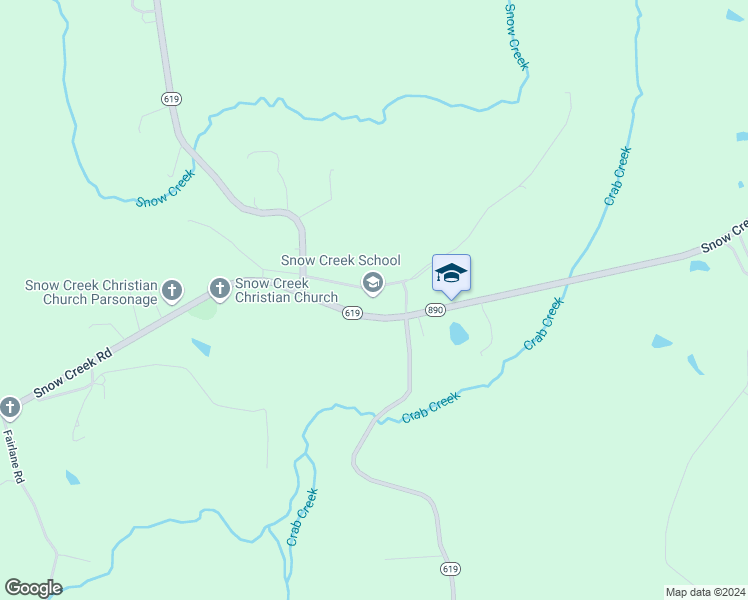 map of restaurants, bars, coffee shops, grocery stores, and more near 5393 Snow Creek Road in Penhook
