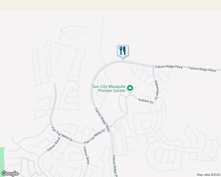 map of restaurants, bars, coffee shops, grocery stores, and more near 1360 Saddle Horn Ridge in Mesquite