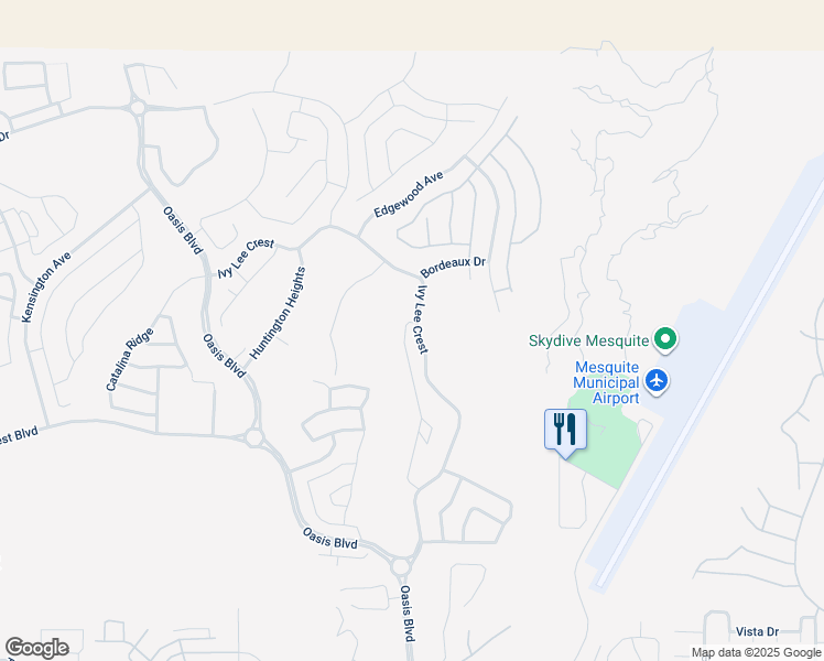 map of restaurants, bars, coffee shops, grocery stores, and more near 1337 Ivy Lee Crest in Mesquite
