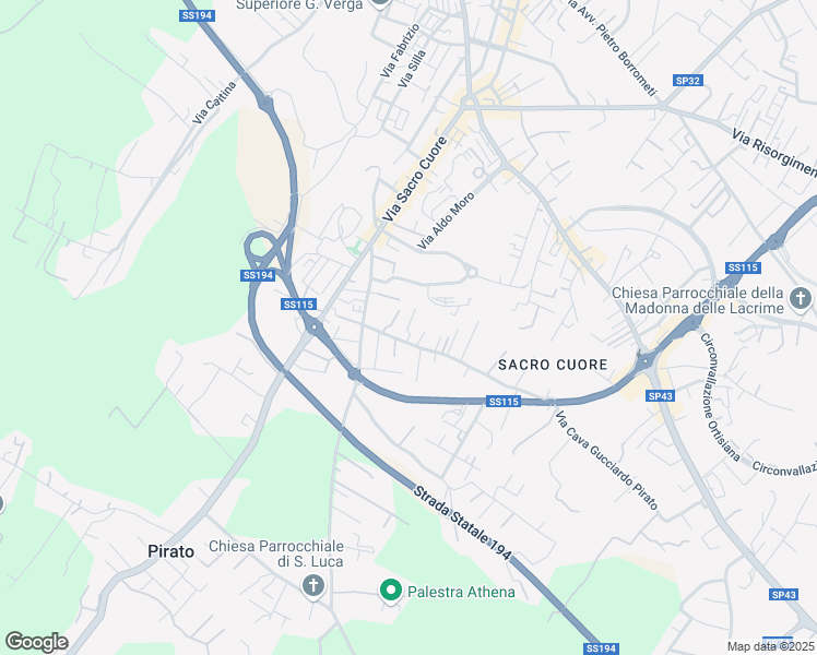 map of restaurants, bars, coffee shops, grocery stores, and more near 1 Bis Via Cava Gucciardo in Modica