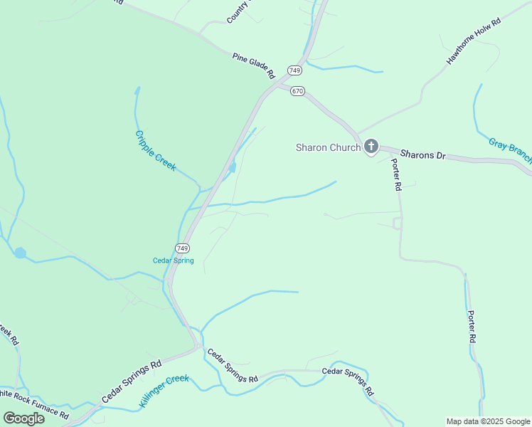 map of restaurants, bars, coffee shops, grocery stores, and more near Hilton Lane in Rural Retreat