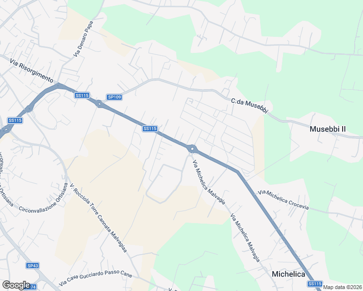 map of restaurants, bars, coffee shops, grocery stores, and more near 83 Via Modica Ispica in Modica