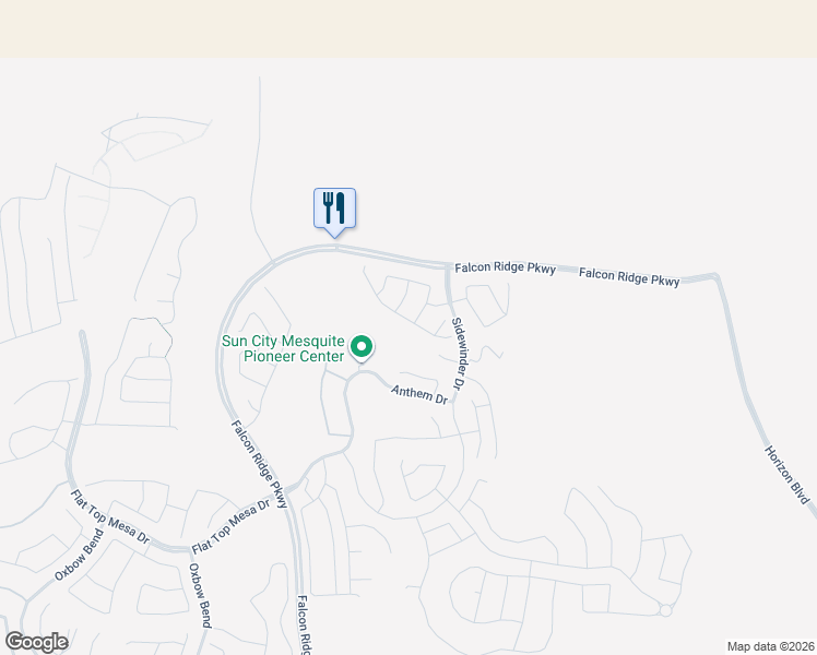 map of restaurants, bars, coffee shops, grocery stores, and more near 1148 Waterfall View in Mesquite