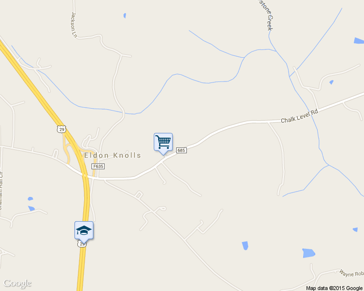 map of restaurants, bars, coffee shops, grocery stores, and more near 1433 Chalk Level Road in Chatham