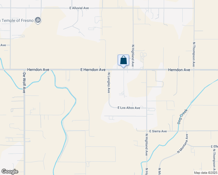map of restaurants, bars, coffee shops, grocery stores, and more near 1860 North Langley Avenue in Clovis