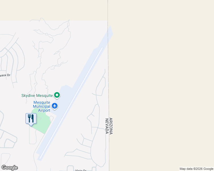 map of restaurants, bars, coffee shops, grocery stores, and more near 1402 Vista Del Ciudad Drive in Mesquite