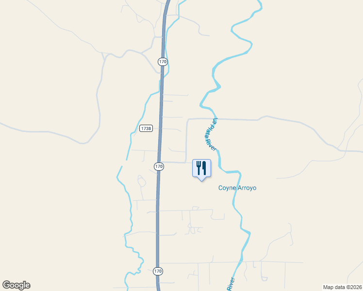 map of restaurants, bars, coffee shops, grocery stores, and more near 30 Road 1740 in Farmington