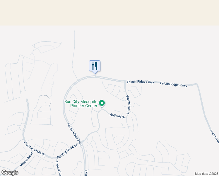 map of restaurants, bars, coffee shops, grocery stores, and more near 1180 Waterfall View in Mesquite