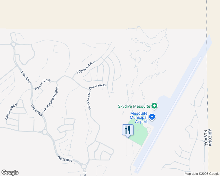 map of restaurants, bars, coffee shops, grocery stores, and more near 1435 Pomegranate Trail in Mesquite