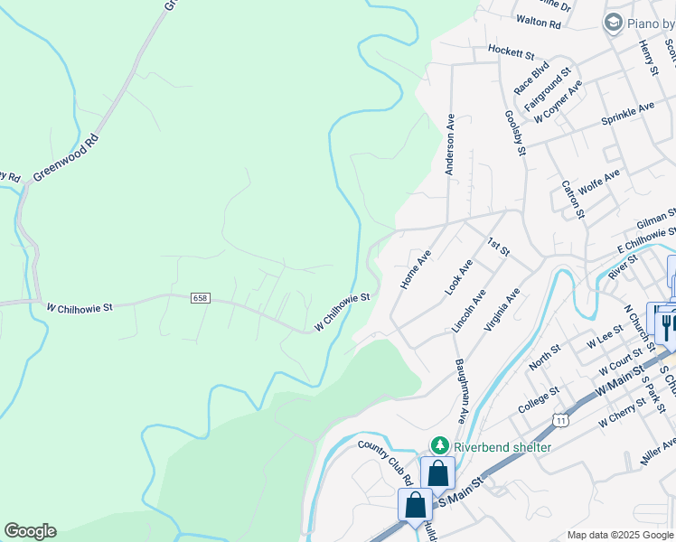 map of restaurants, bars, coffee shops, grocery stores, and more near 156 Rector Road in Marion
