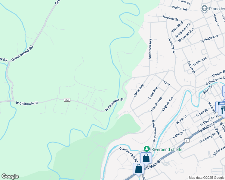 map of restaurants, bars, coffee shops, grocery stores, and more near 156 Rector Road in Marion