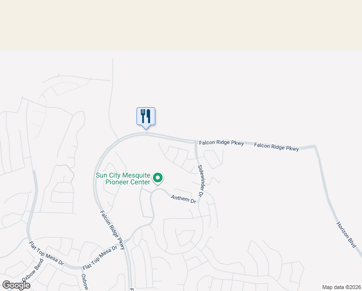 map of restaurants, bars, coffee shops, grocery stores, and more near 1140 Falcon Ridge Parkway in Mesquite