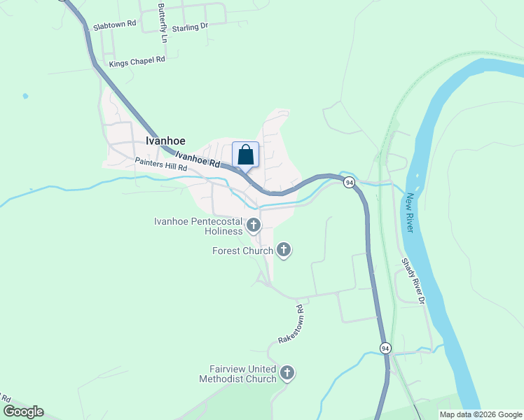 map of restaurants, bars, coffee shops, grocery stores, and more near 4667 State Route 639 in Ivanhoe