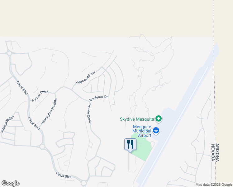 map of restaurants, bars, coffee shops, grocery stores, and more near 1465 Pomegranate Trail in Mesquite
