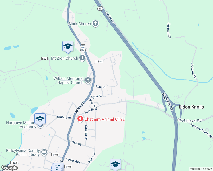 map of restaurants, bars, coffee shops, grocery stores, and more near 15 Pine Street in Chatham