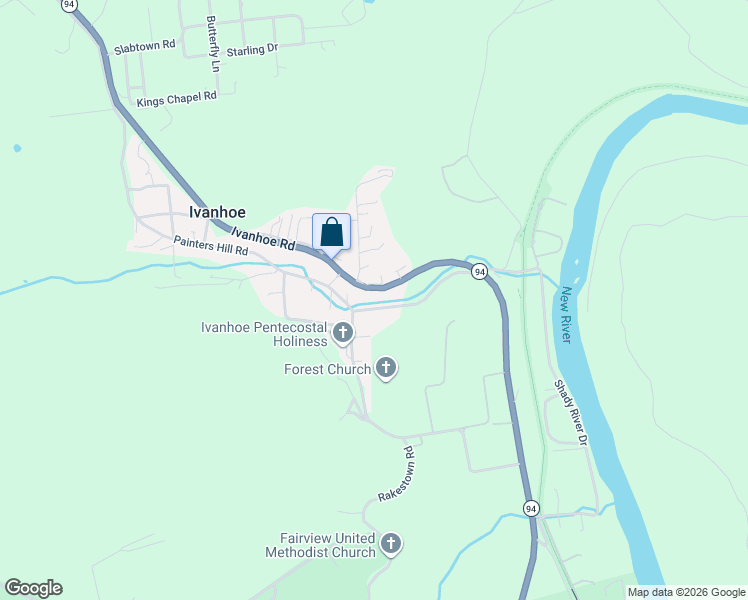 map of restaurants, bars, coffee shops, grocery stores, and more near 4663-4667 State Route 639 in Ivanhoe