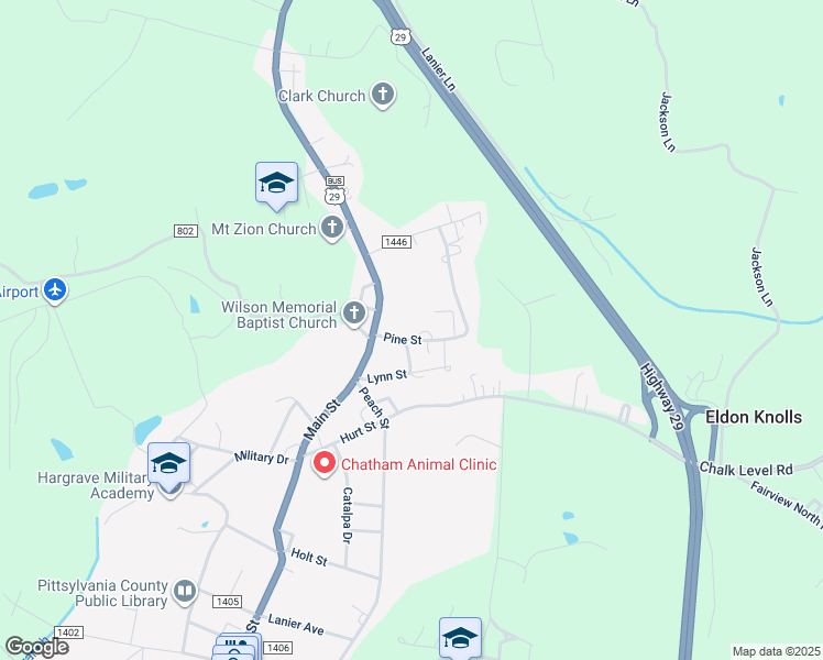 map of restaurants, bars, coffee shops, grocery stores, and more near 11 Pine St in Chatham