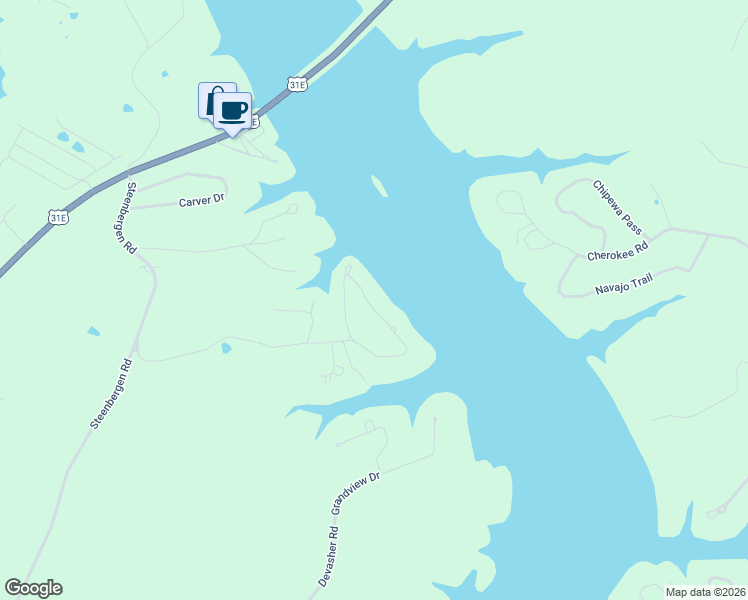 map of restaurants, bars, coffee shops, grocery stores, and more near 534-1672 Riverview Circle in Scottsville