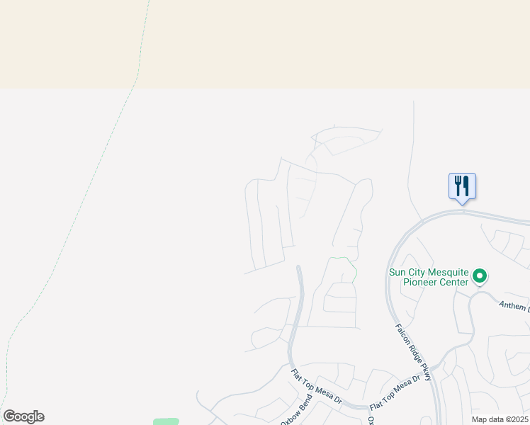 map of restaurants, bars, coffee shops, grocery stores, and more near 1201 Flat Top Mesa Drive in Mesquite