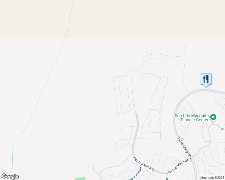 map of restaurants, bars, coffee shops, grocery stores, and more near 1481 Pin Cushion Ridge in Mesquite