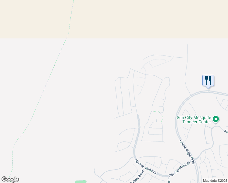 map of restaurants, bars, coffee shops, grocery stores, and more near 1481 Pin Cushion Ridge in Mesquite