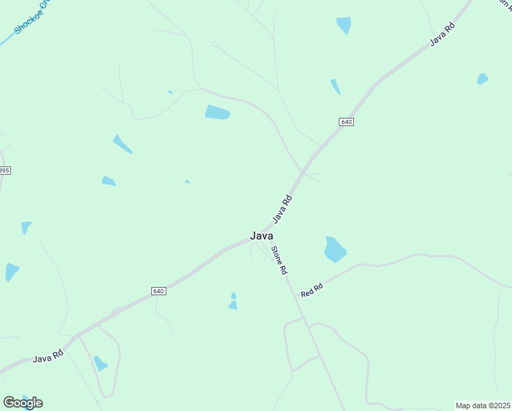 map of restaurants, bars, coffee shops, grocery stores, and more near 2985 Java Road in Java