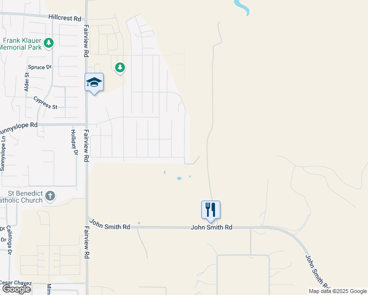 map of restaurants, bars, coffee shops, grocery stores, and more near 1661 Castlerock Drive in Hollister