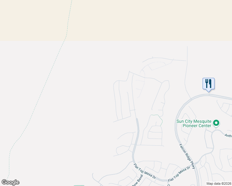 map of restaurants, bars, coffee shops, grocery stores, and more near 1492 Pin Cushion Ridge in Mesquite