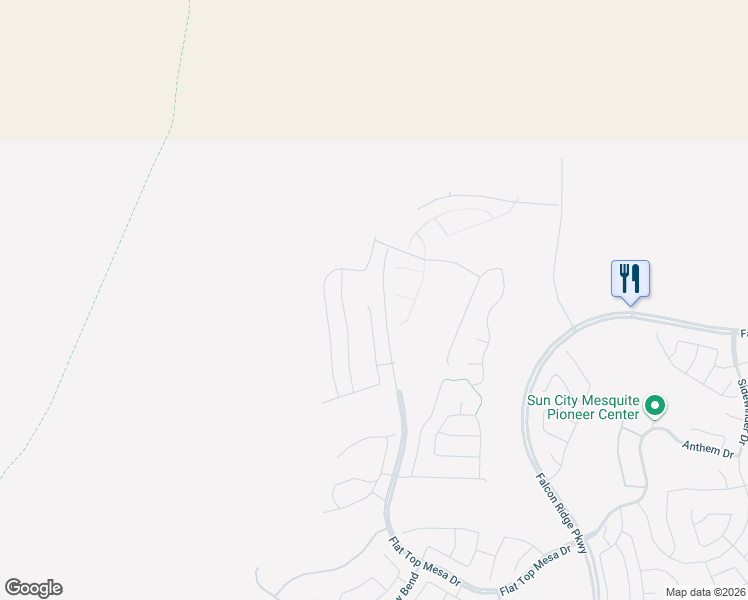 map of restaurants, bars, coffee shops, grocery stores, and more near 1492 Downy Peak Canyon in Mesquite