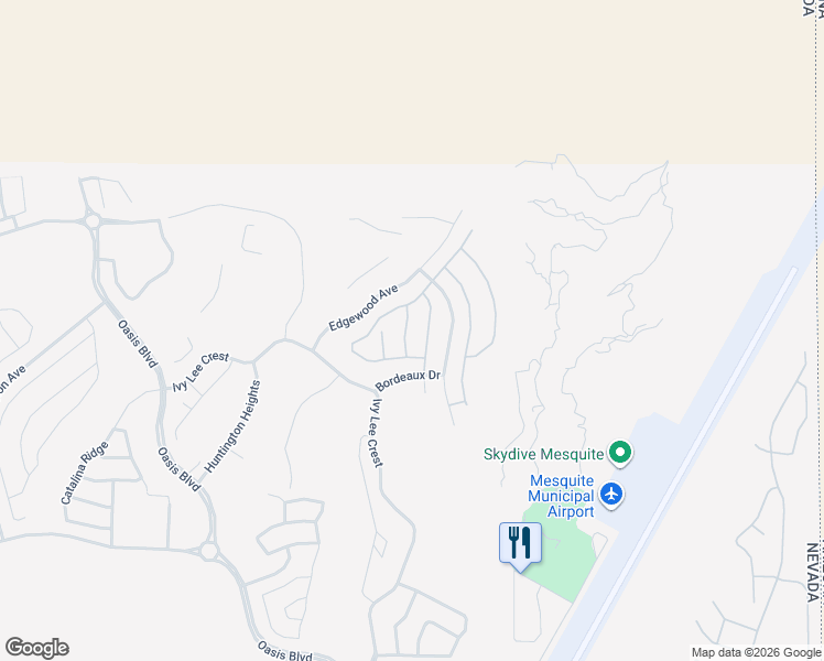 map of restaurants, bars, coffee shops, grocery stores, and more near 1516 Aruba Heights in Mesquite