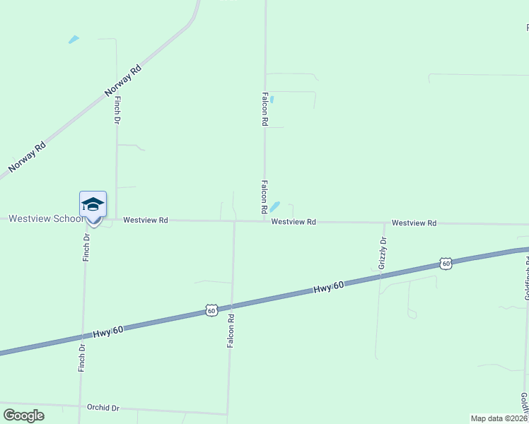 map of restaurants, bars, coffee shops, grocery stores, and more near 15966 Falcon Road in Neosho