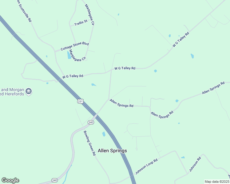 map of restaurants, bars, coffee shops, grocery stores, and more near 419 West G Talley Road in Alvaton