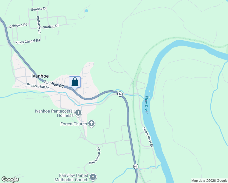 map of restaurants, bars, coffee shops, grocery stores, and more near 4695 Ivanhoe Road in Ivanhoe