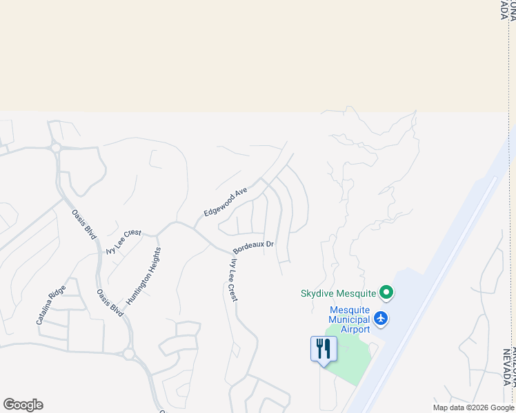 map of restaurants, bars, coffee shops, grocery stores, and more near 1516 Aruba Heights in Mesquite