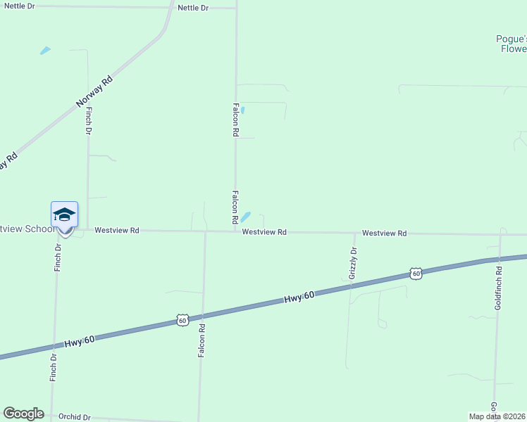 map of restaurants, bars, coffee shops, grocery stores, and more near 15966 Falcon Road in Neosho