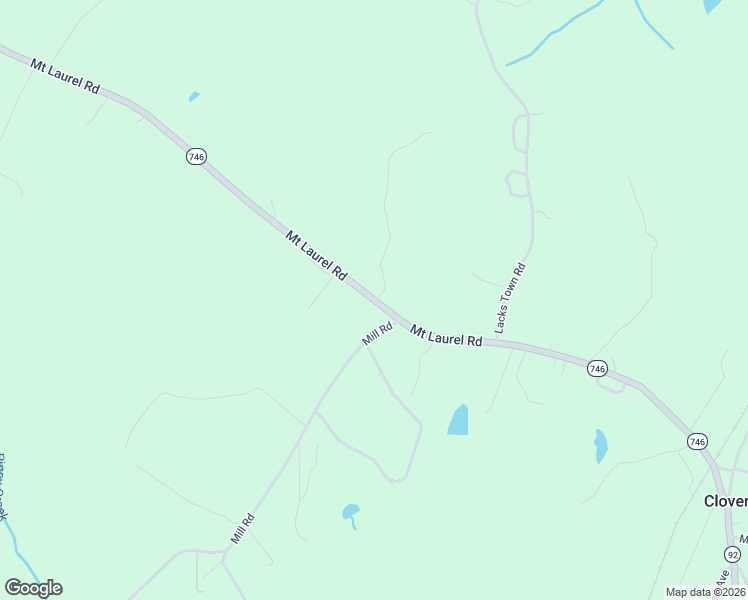 map of restaurants, bars, coffee shops, grocery stores, and more near 1516 Mount Laurel Road in Clover