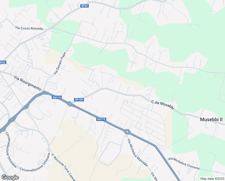 map of restaurants, bars, coffee shops, grocery stores, and more near Strada Provinciale 109 in Modica